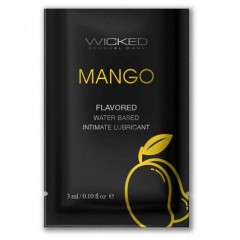 Лубрикант на водной основе с ароматом манго Wicked Aqua Mango - 3 мл.
